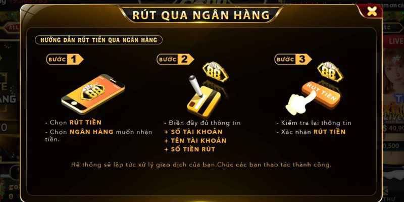 Trải nghiệm tuyệt vời khi sử dụng dịch vụ rút tiền Go88